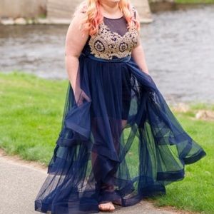 Navy blue prom dress